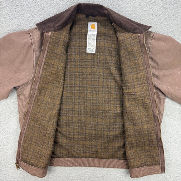 Carhartt Jacket Extra Large Tall FWD Firewood Brown Detroit Blanket Lined J97 - Picture 4 of 10
